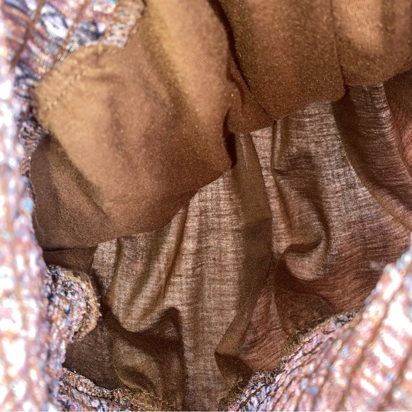 Joie Size Large Metallic Longsleeve High Neckline Top with Stretchy Waist - Picture 9 of 10